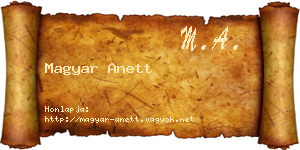 Magyar Anett névjegykártya