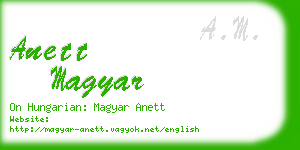 anett magyar business card